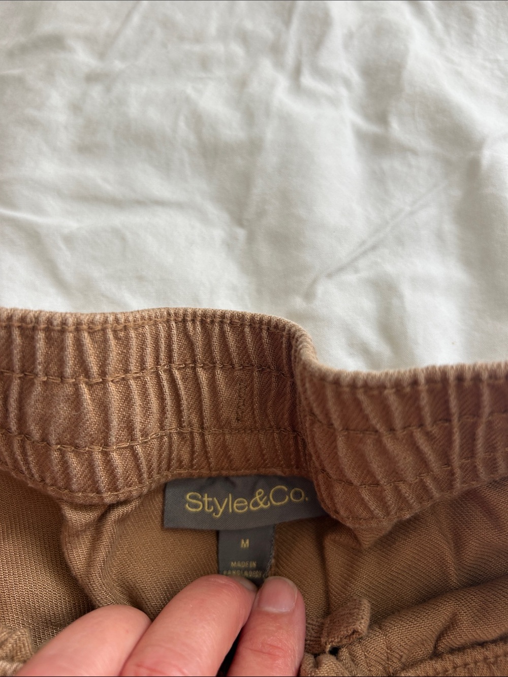 Style & Co. Tan Drawstring Relaxed Chinos - Picture 2 of 3